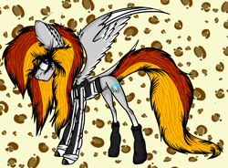 Size: 2089x1541 | Tagged: safe, artist:beamybutt, oc, oc only, pegasus, pony, abstract background, clothes, costume, ear fluff, eyelashes, female, mare, pegasus oc, skeleton costume, solo