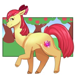 Size: 1200x1200 | Tagged: safe, artist:pachycephalosauria, apple bloom, earth pony, pony, g4, anatomically incorrect, female, filly, solo