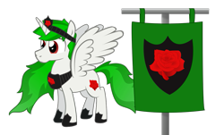 Size: 1083x656 | Tagged: safe, alternate version, artist:zombietator, oc, oc only, alicorn, pony, alicorn oc, banner, colored, hoof shoes, horn, peytral, simple background, solo, transparent background, wings