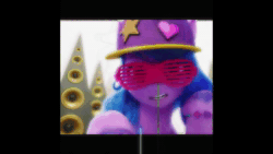 Size: 960x540 | Tagged: safe, edit, edited screencap, screencap, izzy moonbow, pony, unicorn, g5, my little pony: a new generation, spoiler:my little pony: a new generation, 3d, 4:3, 80s, animated, baseball cap, bipedal, bling, bracelet, cap, cropped, dancing, distortion, hat, heart, hip hop, izzy the rapper, jewelry, music video, pose, rap, rapper, shutter shades, solo, sound, stars, stylistic suck, subwoofer, sunglasses, symbol, webm