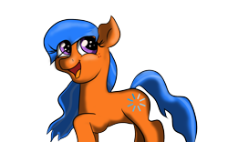 Size: 1680x1050 | Tagged: safe, artist:tranzmuteproductions, oc, oc only, earth pony, pony, :d, earth pony oc, eyelashes, female, mare, open mouth, open smile, simple background, smiling, solo, transparent background