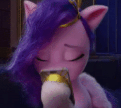 Size: 251x223 | Tagged: safe, screencap, pipp petals, g5, my little pony: a new generation, spoiler:my little pony: a new generation, 3d, adorapipp, animated, cute, female, gif, mare, phone, worried