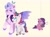 Size: 1698x1246 | Tagged: safe, artist:kiguren, pipp petals, queen haven, zipp storm, pegasus, pony, g5, my little pony: a new generation, adorapipp, adorazipp, blush sticker, blushing, cellphone, crying, cute, favoritism, female, filly, filly pipp petals, filly zipp storm, grin, looking at each other, mare, mother and child, mother and daughter, no pupils, open mouth, phone, raised eyebrow, raised hoof, royal sisters (g5), sad, siblings, sisters, sitting, smiling, spread wings, trio, wings, younger