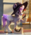 Size: 389x440 | Tagged: safe, screencap, lavender creme, pegasus, pony, g5, my little pony: a new generation, 3d, background pony, cellphone, female, glasses, hat, mare, phone, smartphone, solo, store, storefront, zephyr heights