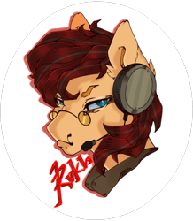 Size: 1338x1531 | Tagged: artist needed, safe, oc, oc only, oc:rukh, pony, bust, glasses, headphones, male, portrait, simple background, solo, stallion, transparent background