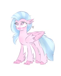 Size: 1200x1500 | Tagged: safe, artist:kreedie, silverstream, hippogriff, g4, cute, diastreamies, female, sad, sadorable, simple background, solo, white background