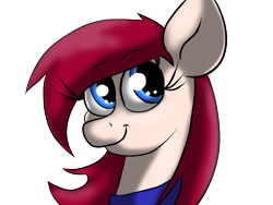 Size: 1024x768 | Tagged: safe, artist:tranzmuteproductions, oc, oc only, earth pony, pony, bust, earth pony oc, eyelashes, female, mare, simple background, smiling, solo, transparent background