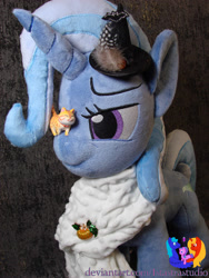 Size: 2304x3072 | Tagged: safe, artist:1stastrastudio, trixie, pony, g4, clothes, high res, irl, photo, plushie, scarf, solo