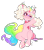 Size: 819x924 | Tagged: safe, artist:shady-bush, oc, oc only, oc:funfetti, original species, pony, scented pony, unicorn, brush, closed species, colored horn, colored wings, female, hairbrush, horn, mare, multicolored wings, simple background, solo, transparent background, wings