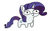 Size: 1204x754 | Tagged: safe, artist:ranze61, rarity, pony, unicorn, g4, chibi, colored, cutie mark, female, horn, mare, purple mane, purple tail, simple background, solo, squatpony, tail, white background
