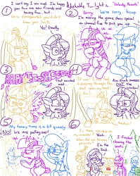 Size: 4779x6013 | Tagged: safe, artist:adorkabletwilightandfriends, moondancer, starlight glimmer, twilight sparkle, oc, oc:rachel, alicorn, earth pony, pony, unicorn, comic:adorkable twilight and friends, g4, adorkable, adorkable twilight, blushing, buzzed, car, cleaning, clothes, comic, cute, disappointed, disappointment, disapproval, dork, driving, drunk, female, friendship, glasses, glowing, glowing horn, gross, grossed out, hiccup, horn, humor, levitation, magic, magic aura, mare, nervous, nostril flare, responsibility, scared, seatbelt, sick, sitting, slice of life, sneeze cloud, sneezing, snot, sweater, telekinesis, tipsy, twilight sparkle (alicorn)
