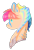 Size: 1920x2785 | Tagged: safe, artist:oneiria-fylakas, oc, oc only, oc:rainbow nakzan, pony, bust, portrait, simple background, solo, transparent background