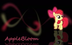 Size: 1400x875 | Tagged: safe, artist:tryhardbrony, apple bloom, earth pony, pony, g4, female, filly, solo, wallpaper