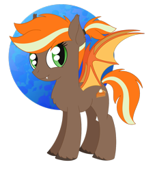 Size: 1237x1346 | Tagged: safe, artist:dyonys, oc, oc:pumpkin pie, bat pony, pony, fangs, female, fluffy, mare, ponytail, simple background, spread wings, transparent background, wings