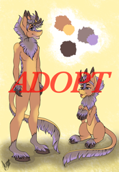 Size: 1640x2360 | Tagged: safe, artist:stirren, oc, kirin, anthro, adoptable, auction, male