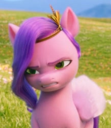 Size: 712x818 | Tagged: safe, screencap, pipp petals, pony, g5, my little pony: a new generation, spoiler:my little pony: a new generation, 3d, adorapipp, angry, cute, female, madorable, mare, pipp petals is not amused, solo, teeth