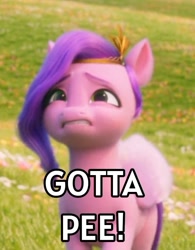 Size: 720x921 | Tagged: safe, edit, edited screencap, screencap, pipp petals, pony, g5, my little pony: a new generation, spoiler:my little pony: a new generation, 3d, adorapipp, cute, drama queen pipp, female, gritted teeth, mare, need to pee, potty emergency, potty time, solo