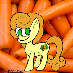 Size: 1000x1000 | Tagged: safe, artist:blinkshake, carrot top, golden harvest, earth pony, pony, g4, background pony, solo
