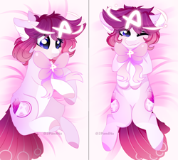 Size: 2824x2546 | Tagged: safe, artist:2pandita, oc, oc only, oc:huffle puffle, earth pony, pony, body pillow, body pillow design, female, high res, mare, neck bow, solo