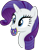 Size: 2340x3024 | Tagged: safe, artist:anime-equestria, rarity, pony, unicorn, g4, blue eyes, blue eyeshadow, bust, cute, donut, eyelashes, eyeshadow, female, food, gem, high res, horn, makeup, mare, mouth hold, raribetes, simple background, solo, transparent background, vector
