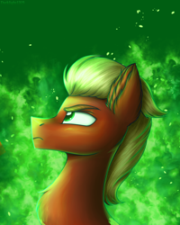 Size: 2400x3000 | Tagged: safe, artist:darklight1315, sprout cloverleaf, earth pony, pony, g5, my little pony: a new generation, spoiler:g5, emperor sprout, fire, green fire, high res, male, solo, soviet, stallion