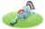 Size: 2188x1431 | Tagged: safe, artist:doodledonutart, rainbow dash, tank, pegasus, pony, tortoise, g4, cute, dashabetes, face down ass up, floppy ears, grass, looking at each other, open mouth, open smile, simple background, smiling, transparent background