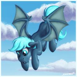 Size: 1500x1500 | Tagged: safe, artist:sa1ntmax, oc, oc only, oc:guttatus, bat pony, pony, bat pony oc, solo