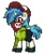 Size: 364x438 | Tagged: dead source, safe, dj pon-3, vinyl scratch, pony, unicorn, pony town, g4, alter ego, alternate design, alternate hairstyle, bandana, baseball cap, cap, clothes, hat, hoodie, ripped sleeves, shorts, simple background, skull, solo, transparent background