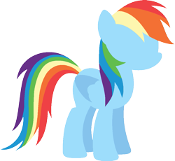 Size: 933x857 | Tagged: safe, alternate version, rainbow dash, pegasus, pony, g4, female, hooves, lineless, mare, minimalist, no eyes, simple background, solo, transparent background, wings