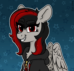 Size: 1900x1850 | Tagged: safe, artist:pink-pone, oc, oc only, pegasus, pony, clothes, female, hoodie, mare, solo