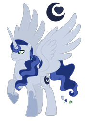 Size: 2392x3240 | Tagged: safe, artist:magicuniclaws, oc, oc only, alicorn, pony, high res, magical lesbian spawn, male, offspring, parent:moonlight raven, parent:princess luna, simple background, solo, stallion, transparent background