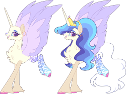 Size: 3867x2887 | Tagged: safe, artist:kurosawakuro, oc, oc only, alicorn, hybrid, pony, base used, concave belly, female, high res, interspecies offspring, mare, offspring, parent:discord, parent:princess celestia, parents:dislestia, simple background, slender, solo, thin, transparent background