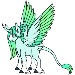 Size: 1800x1800 | Tagged: safe, artist:misskanabelle, oc, oc only, alicorn, pony, alicorn oc, hoof fluff, horn, leonine tail, simple background, solo, transparent background, two toned wings, wings