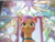 Size: 1575x1194 | Tagged: safe, screencap, sunny starscout, earth pony, pony, g5, my little pony: a new adventure, my little pony: a new generation, 3d, book, cropped, female, mare, open mouth, open smile, scan, smiling, solo, stained glass, station, twilight sparkle's cutie mark, zephyr heights, zephyr heights terminal