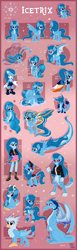 Size: 803x2616 | Tagged: safe, artist:happy-go-creative, oc, oc:icetrix, bat pony, breezie, crystal pony, deer, dragon, glaceon, griffon, kirin, pegasus, reindeer, sea pony, equestria girls, g4, clothes, dragoness, dress, female, gala dress, nightmare night, pokémon, speed trail, wet, wet mane