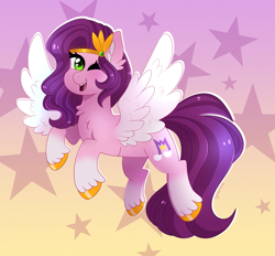 Size: 2427x2257 | Tagged: safe, artist:emera33, pipp petals, pegasus, pony, g5, my little pony: a new generation, adorapipp, cute, cutie mark, female, flying, high res, mare, one eye closed, open mouth