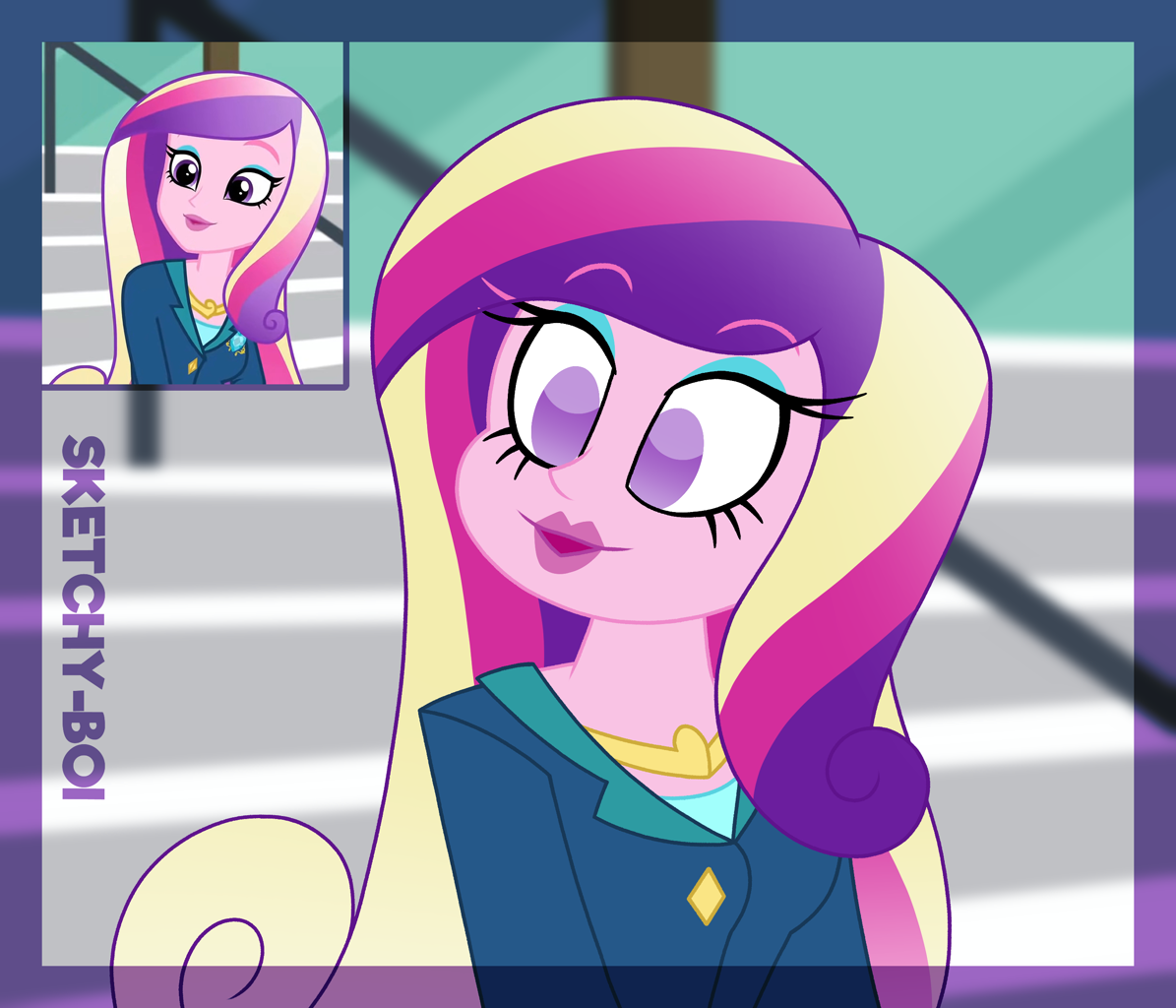 2712250 Safe Artist Snakeythingy Screencap Dean Cadance Princess