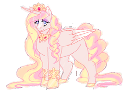 Size: 1092x809 | Tagged: safe, artist:dr4m4-qu33n, oc, oc only, alicorn, pony, alicorn oc, colored wings, eyelashes, female, hoof shoes, horn, jewelry, mare, simple background, solo, tiara, transparent background, two toned wings, wings