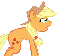 Size: 1280x931 | Tagged: safe, artist:benpictures1, artist:chedx, edit, applejack, earth pony, pony, comic:the storm kingdom, g4, my little pony: the movie, angry, applejack's hat, bad end, cowboy hat, cute, female, freckles, hat, implied tempest shadow, inkscape, jackabetes, mare, solo, teeth, vector