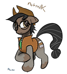 Size: 1000x1098 | Tagged: safe, artist:pawker, oc, oc only, oc:nutmilk, earth pony, pony, commission, glasses, simple background, solo, swamp cinema, transparent background