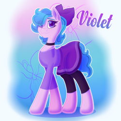 Size: 3000x3000 | Tagged: safe, artist:sandstormsarrives, oc, oc only, oc:violet, earth pony, pony, clothes, female, high res, skirt, solo