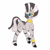 Size: 3200x3200 | Tagged: safe, artist:aquaticvibes, zecora, pony, zebra, g4, bracelet, ear piercing, earring, female, high res, jewelry, mare, neck rings, piercing, quadrupedal, raised hoof, simple background, smiling, solo, white background