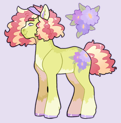 Size: 1400x1422 | Tagged: safe, artist:elf-hollow, oc, oc only, oc:echo flower, earth pony, pony, female, magical lesbian spawn, mare, offspring, parent:fluttershy, parent:tree hugger, parents:flutterhugger, solo, transgender