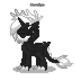 Size: 400x400 | Tagged: artist needed, safe, oc, oc only, pony, pony town, antlers, claws, horn, solo, tail, wings