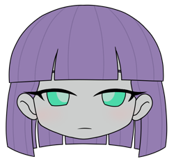 Size: 656x598 | Tagged: safe, alternate version, artist:batipin, part of a set, maud pie, equestria girls, g4, head only, simple background, solo, transparent background