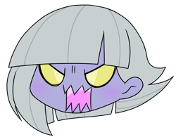 Size: 701x547 | Tagged: safe, alternate version, artist:batipin, part of a set, limestone pie, equestria girls, g4, angry, equestria girls-ified, head only, open mouth, simple background, solo, transparent background