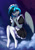 Size: 3500x5032 | Tagged: safe, artist:mrscroup, oc, oc only, oc:luny, pegasus, anthro, plantigrade anthro, blushing, choker, clothes, dress, ear fluff, female, looking at you, maid, maid headdress, smiling, smiling at you, socks, solo, stocking feet, stockings, thigh highs, white socks, wings