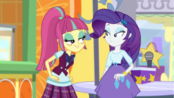 Size: 1920x1081 | Tagged: safe, screencap, rarity, sour sweet, dance magic, equestria girls, equestria girls specials, g4, bedroom eyes, clothes, ponytail, skirt