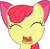 Size: 846x835 | Tagged: safe, artist:midnight-star234, apple bloom, earth pony, pony, g4, ^^, adorabloom, apple bloom's bow, bow, bust, cute, eyes closed, female, filly, food, hair bow, herbivore, pizza, simple background, smiling, solo, tomato, transparent background