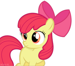 Size: 1650x1450 | Tagged: safe, artist:noah-x3, apple bloom, earth pony, pony, g4, apple bloom's bow, bow, female, filly, hair bow, show accurate, simple background, solo, transparent background, vector